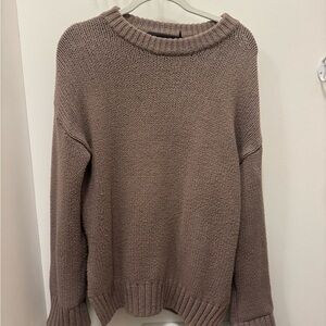 Jenni Kayne Taupe Crew Neck Sweater